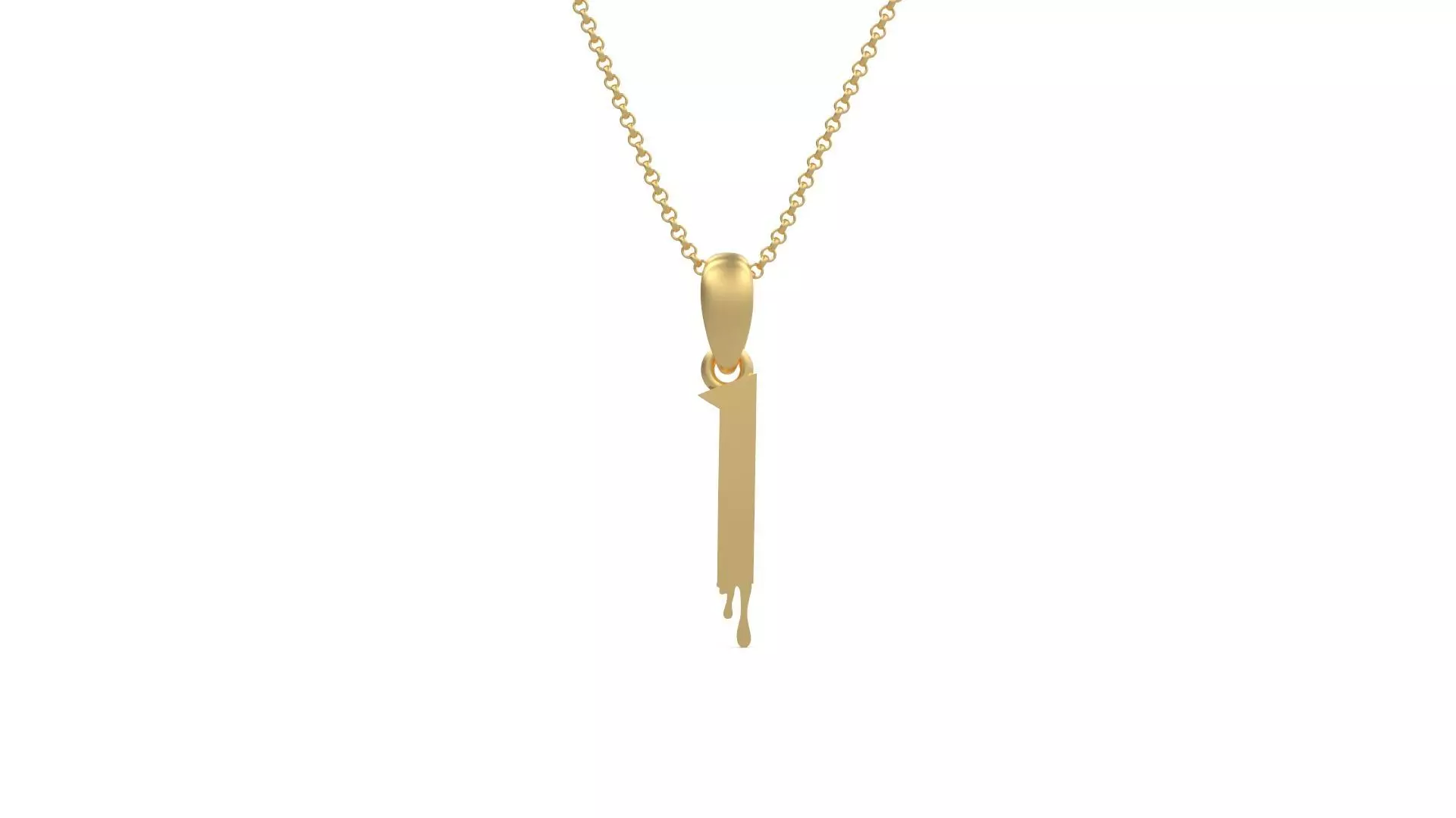 Model 1234 1 Bloody Terror Initial Number Pendant 3D print model_0