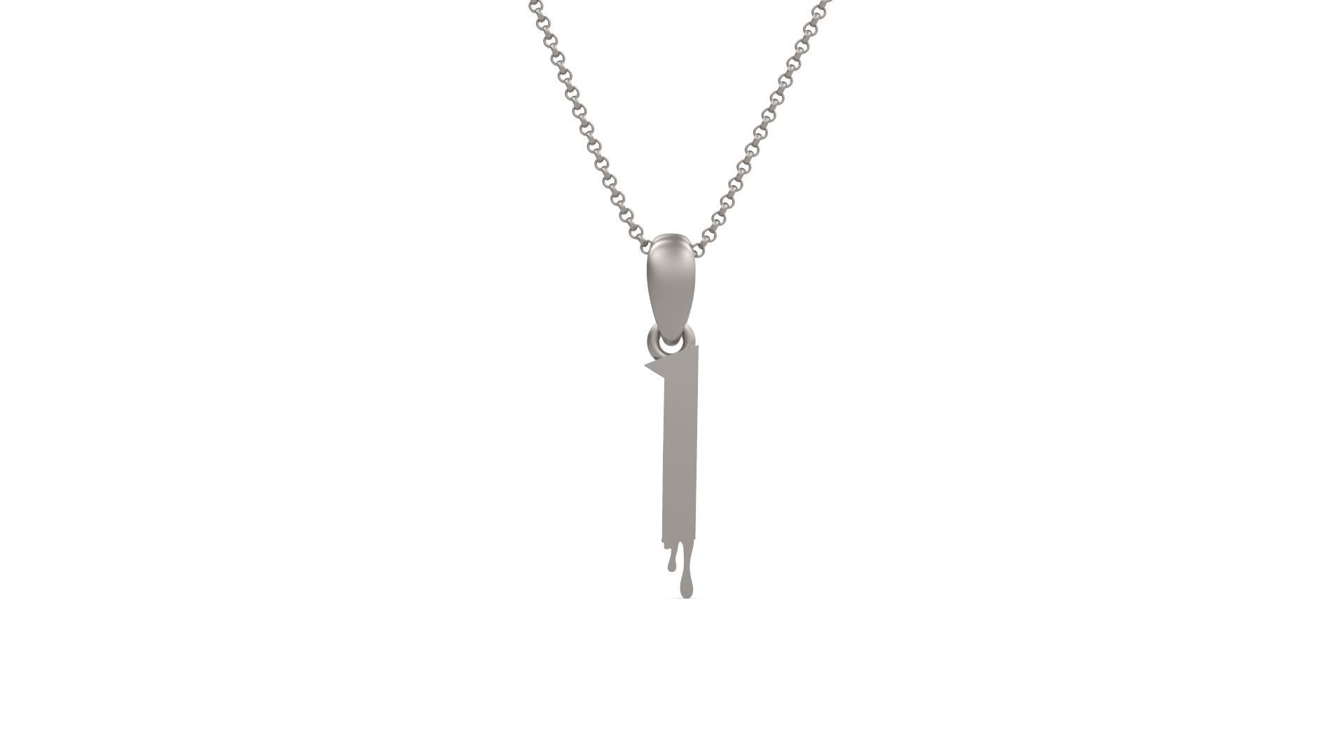 Model 1234 1 Bloody Terror Initial Number Pendant 3D print model_4