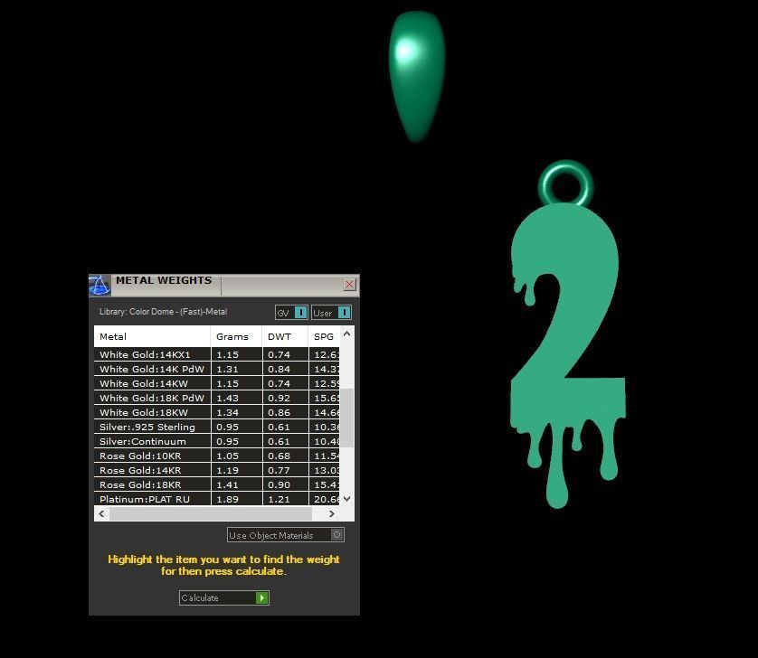 Model 1235 2 Bloody Terror Initial Number Pendant 3D print model_8