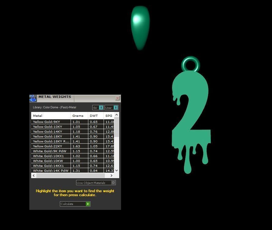 Model 1235 2 Bloody Terror Initial Number Pendant 3D print model_7