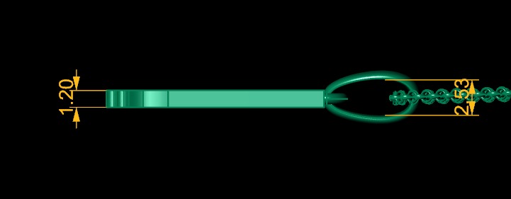 Model 1235 2 Bloody Terror Initial Number Pendant 3D print model_10