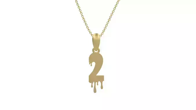 Model 1235 2 Bloody Terror Initial Number Pendant