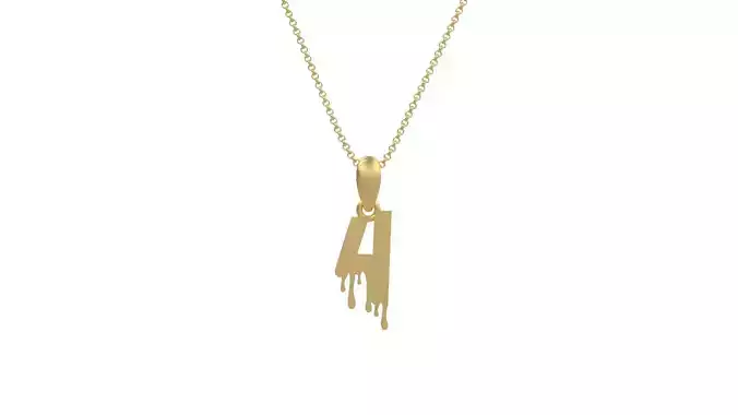 Model 1237 4 Bloody Terror Initial Number Pendant
