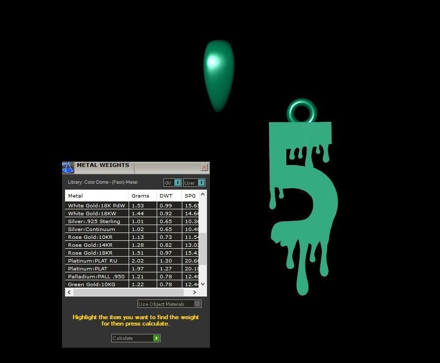 Model 1093 5 Bloody Terror Initial Number Pendant 3D print model_8