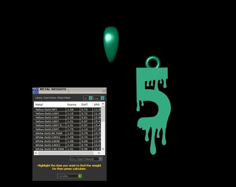 Model 1093 5 Bloody Terror Initial Number Pendant 3D print model_7