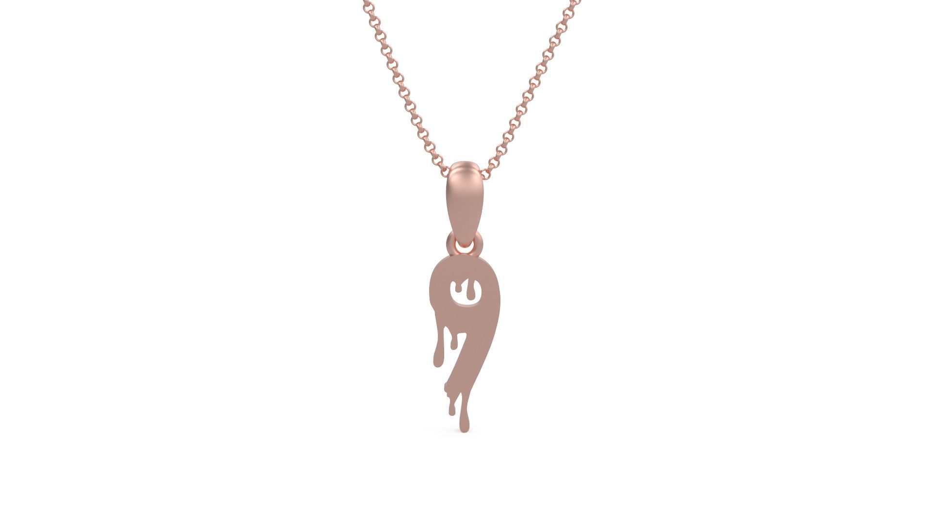 Model 1242 9 Bloody Terror Initial Number Pendant 3D print model_1