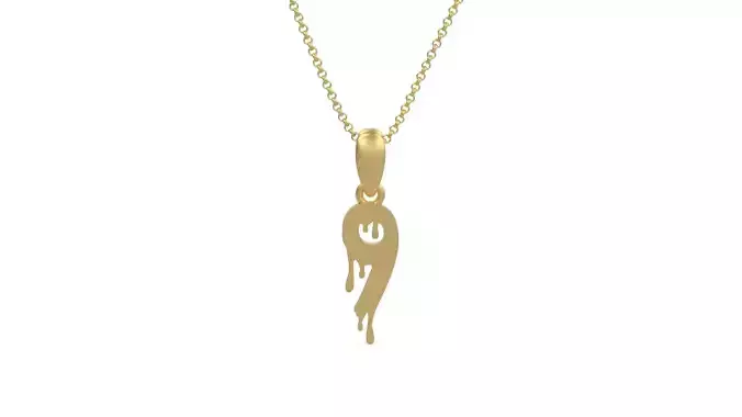 Model 1242 9 Bloody Terror Initial Number Pendant