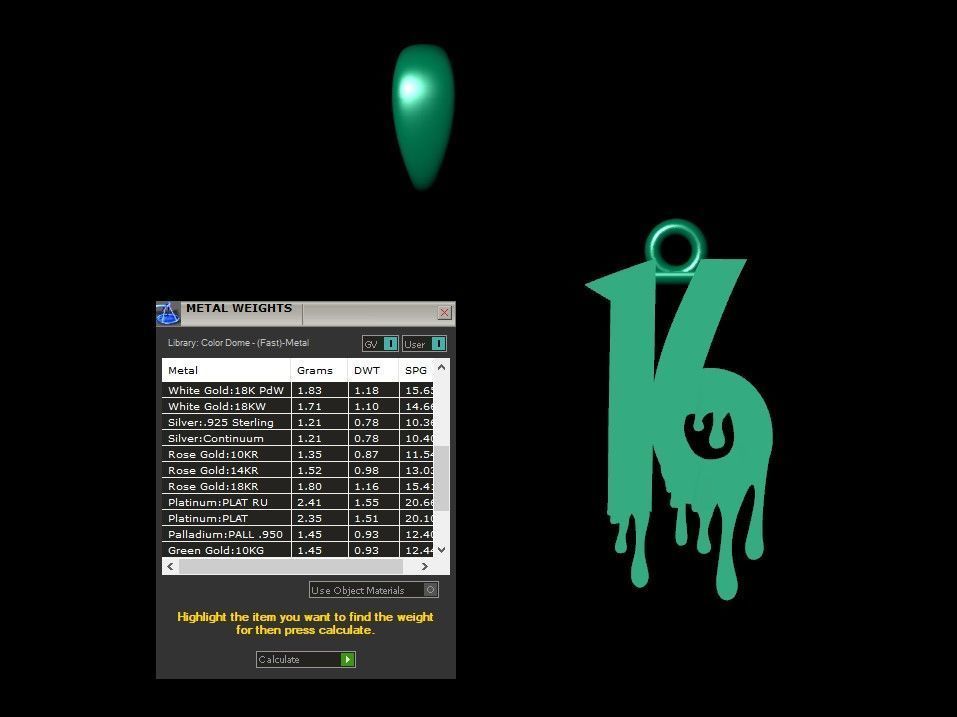 Model 1249 16 Bloody Terror Initial Number Pendant 3D print model_8