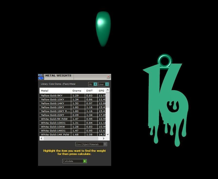 Model 1249 16 Bloody Terror Initial Number Pendant 3D print model_7