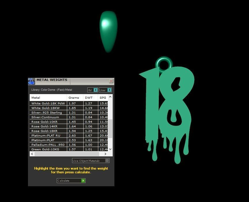 Model 1251 18 Bloody Terror Initial Number Pendant 3D print model_8