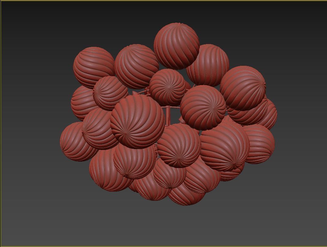 RH Talia Flushmount 3D model_9