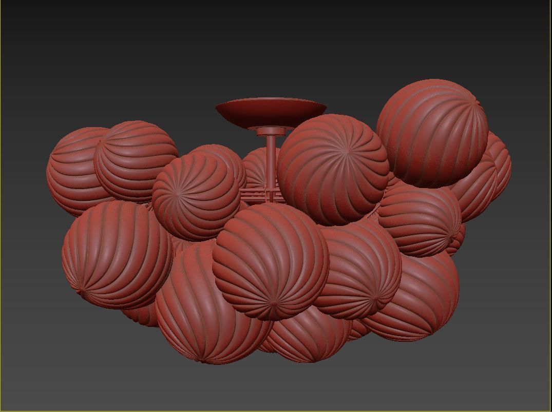 RH Talia Flushmount 3D model_7