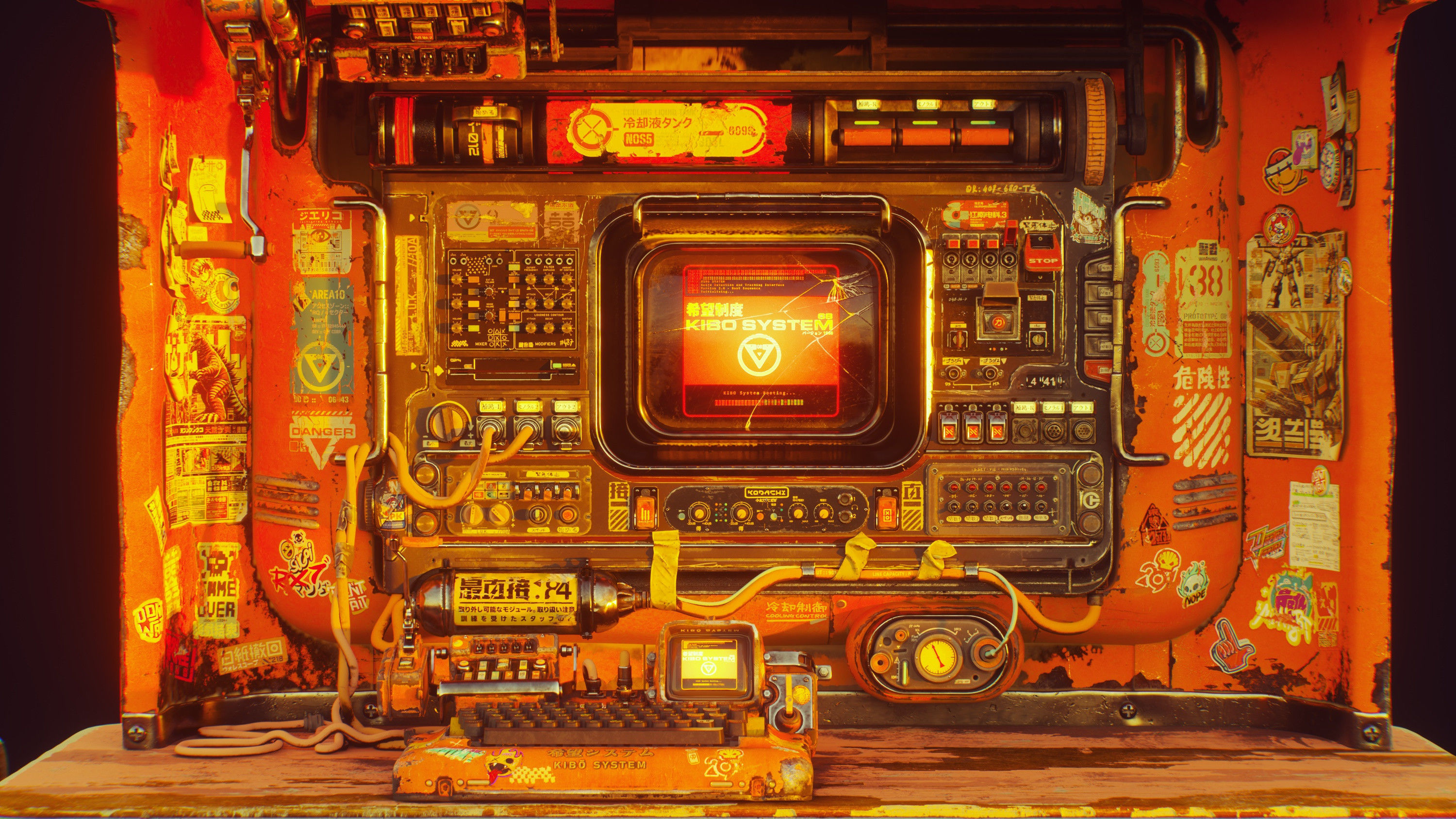 Retro Scifi Scene Octane and C4d 3D model_4