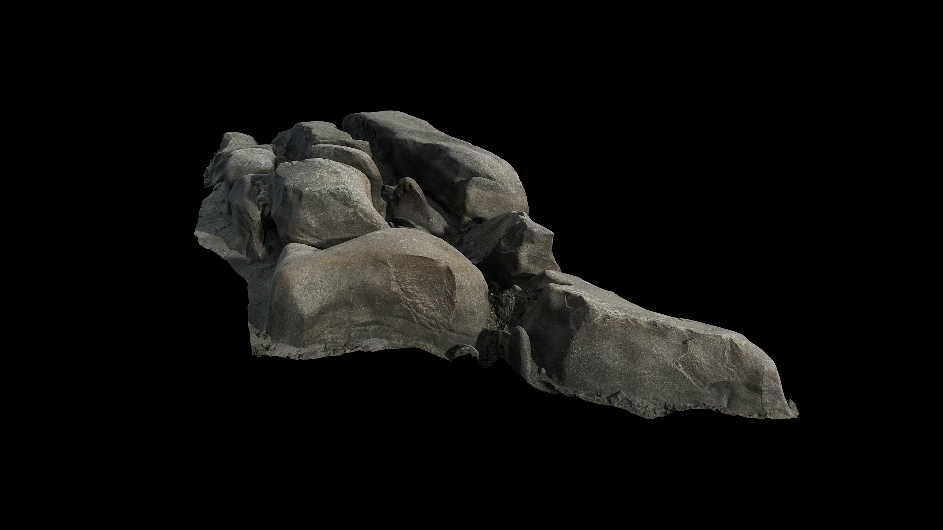 Anydrafts Riverway Rock 59 Low-poly 3D model_3