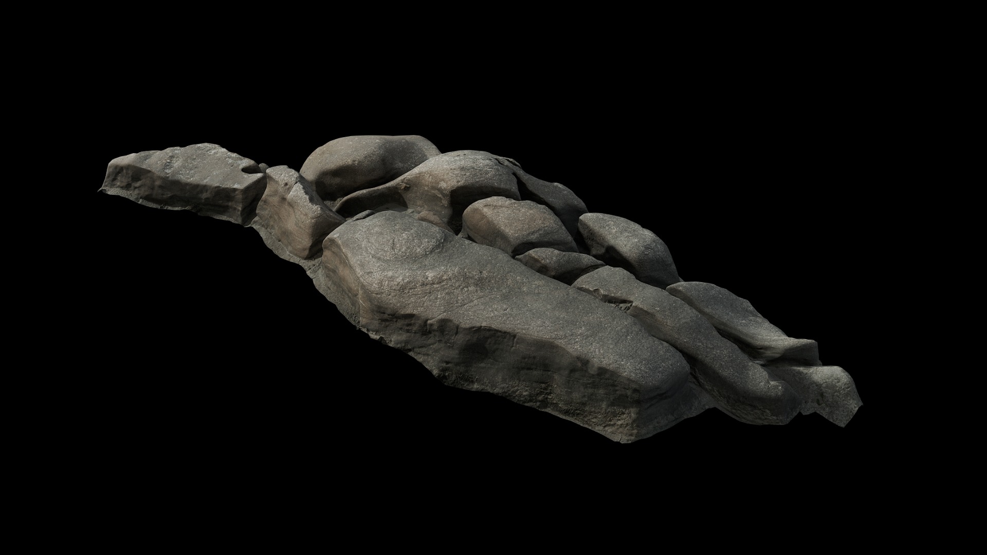 Anydrafts Riverway Rock 59 Low-poly 3D model_6