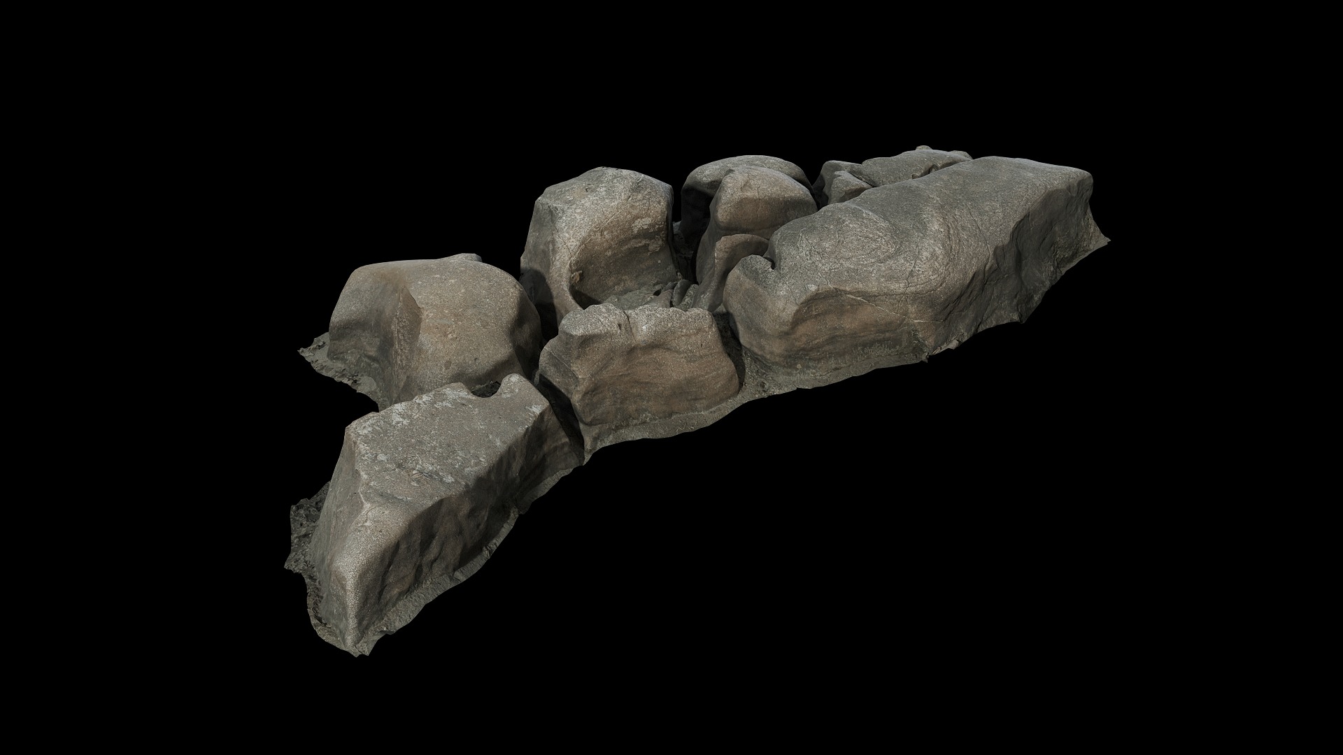 Anydrafts Riverway Rock 59 Low-poly 3D model_7