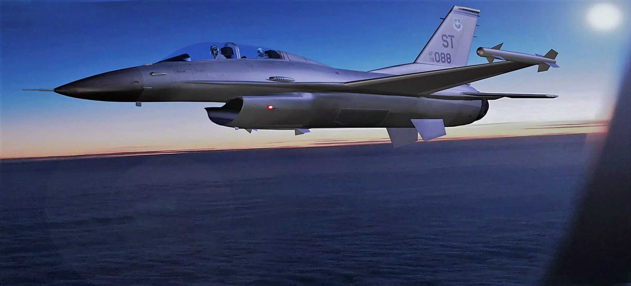 F-16D fighter Free 3D model_0