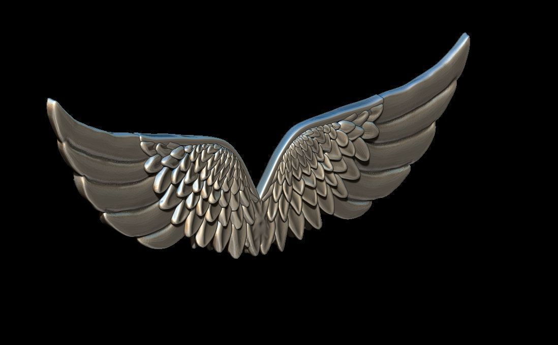 wings pendant 3D print model_6