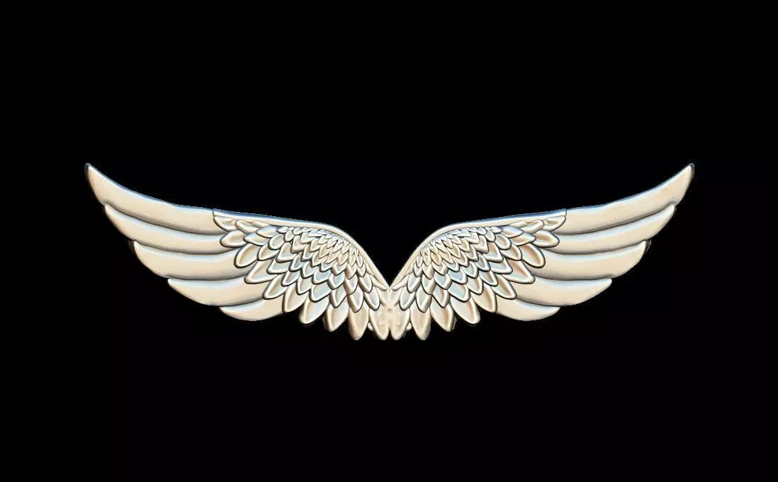 wings pendant 3D print model_0