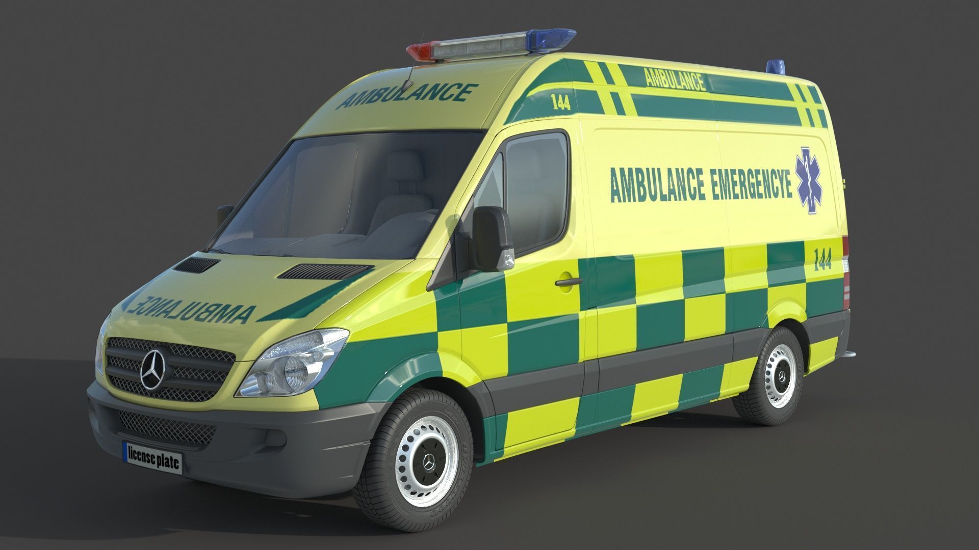 Mercedes Benz Sprinter Ambulance 3D model_4
