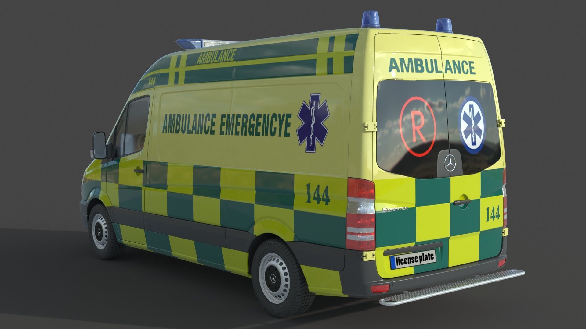 Mercedes Benz Sprinter Ambulance 3D model_5