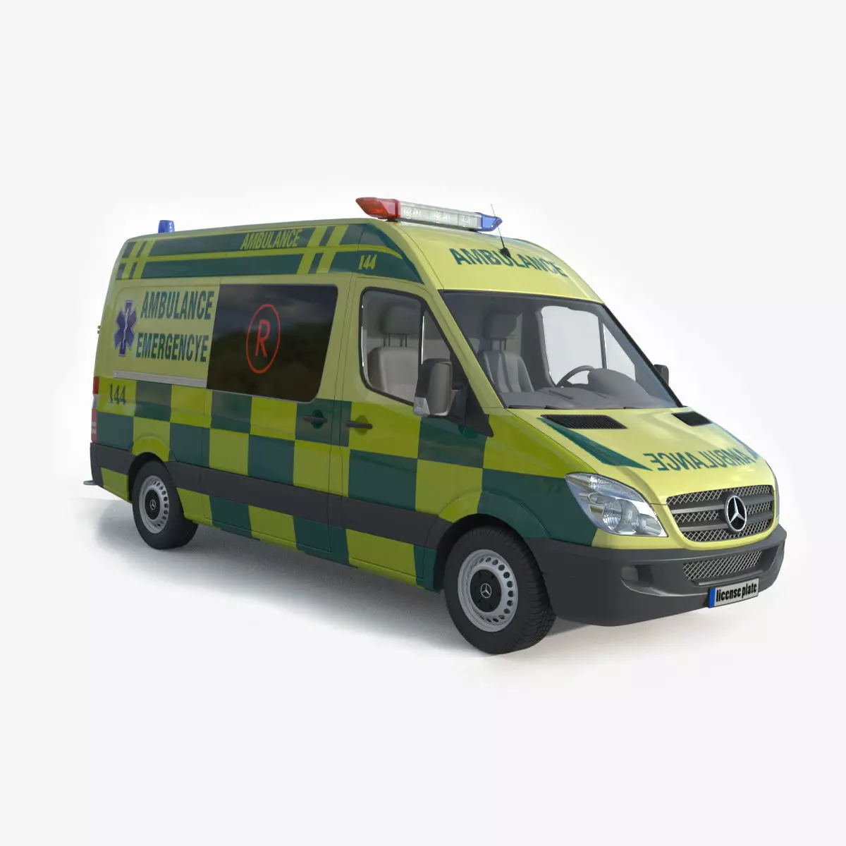 Mercedes Benz Sprinter Ambulance 3D model_0
