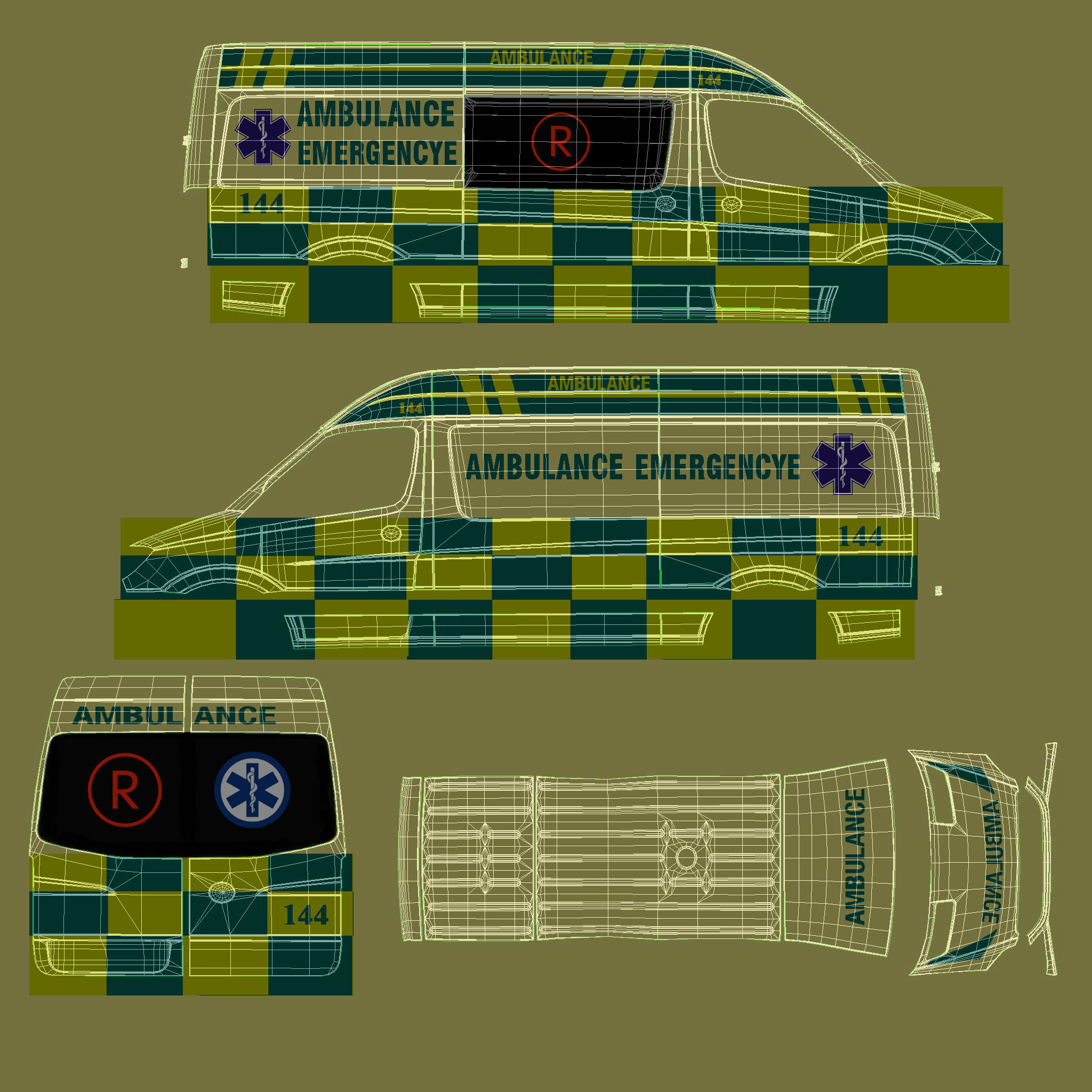 Mercedes Benz Sprinter Ambulance 3D model_16