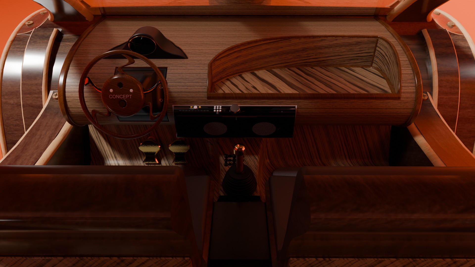 Violin car 3D model_7