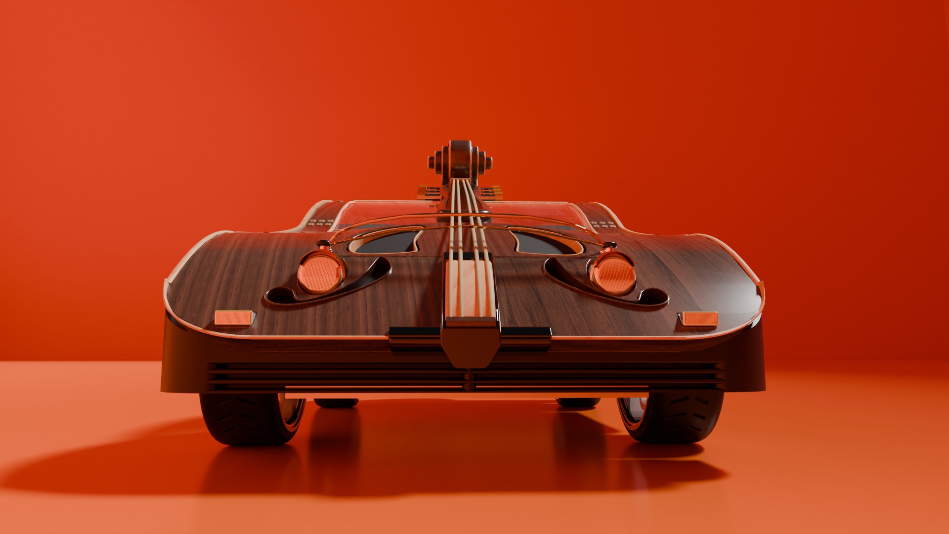 Violin car 3D model_11