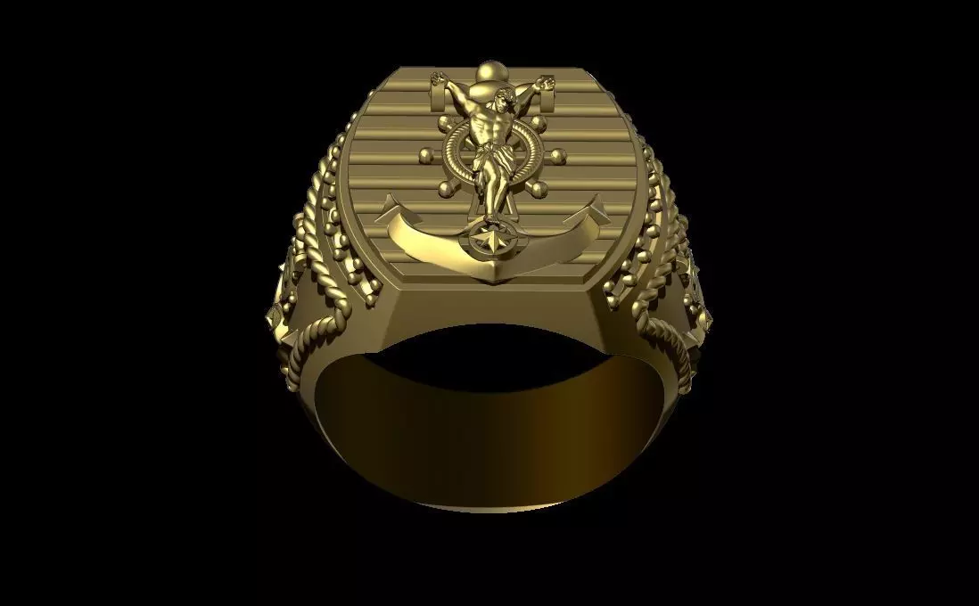Christ anchor ring 3D print model