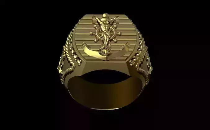  Christ anchor ring 3D print model