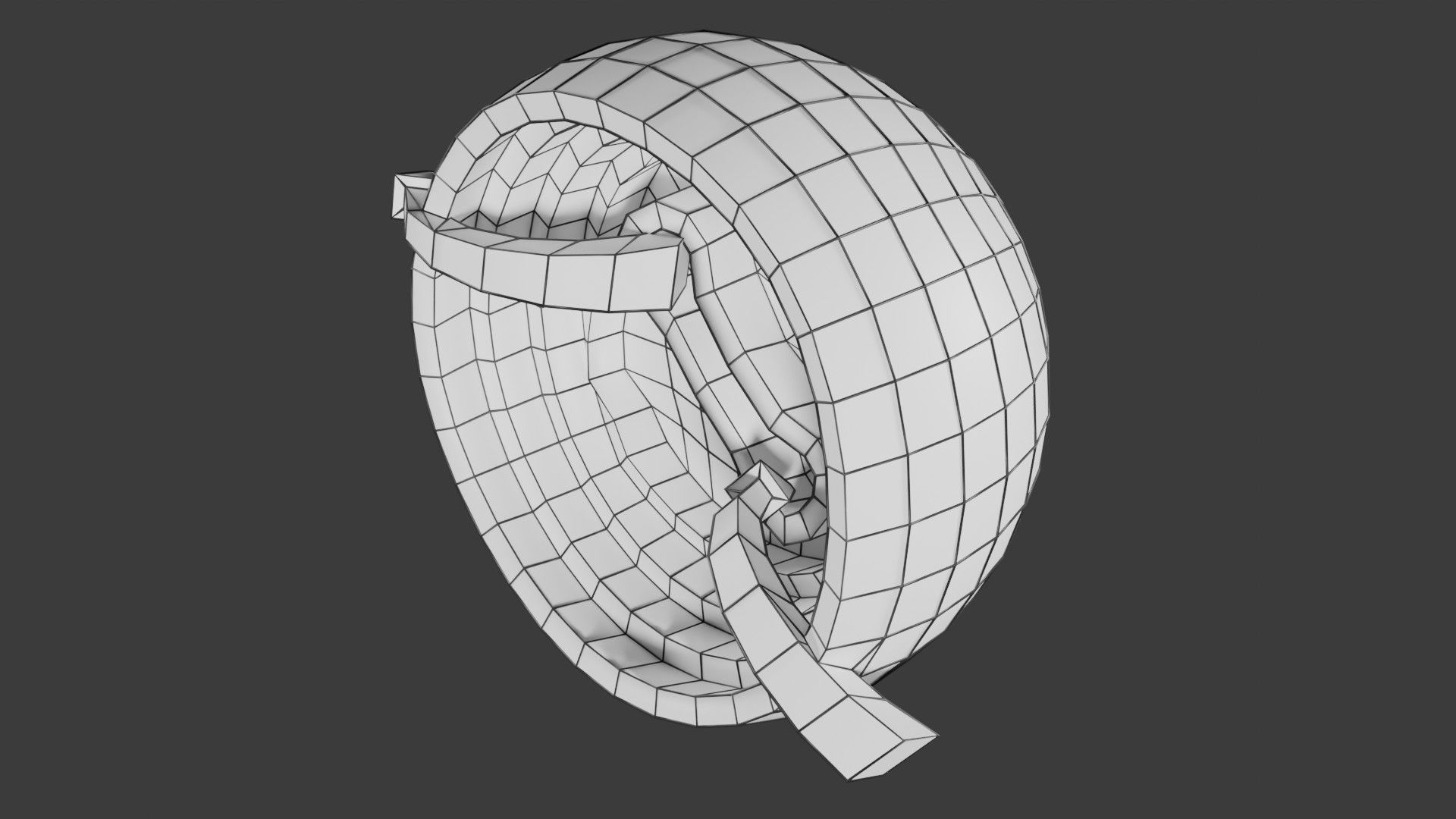 Respiratory Lung Gas Exchange Schematic Low-poly 3D model_15