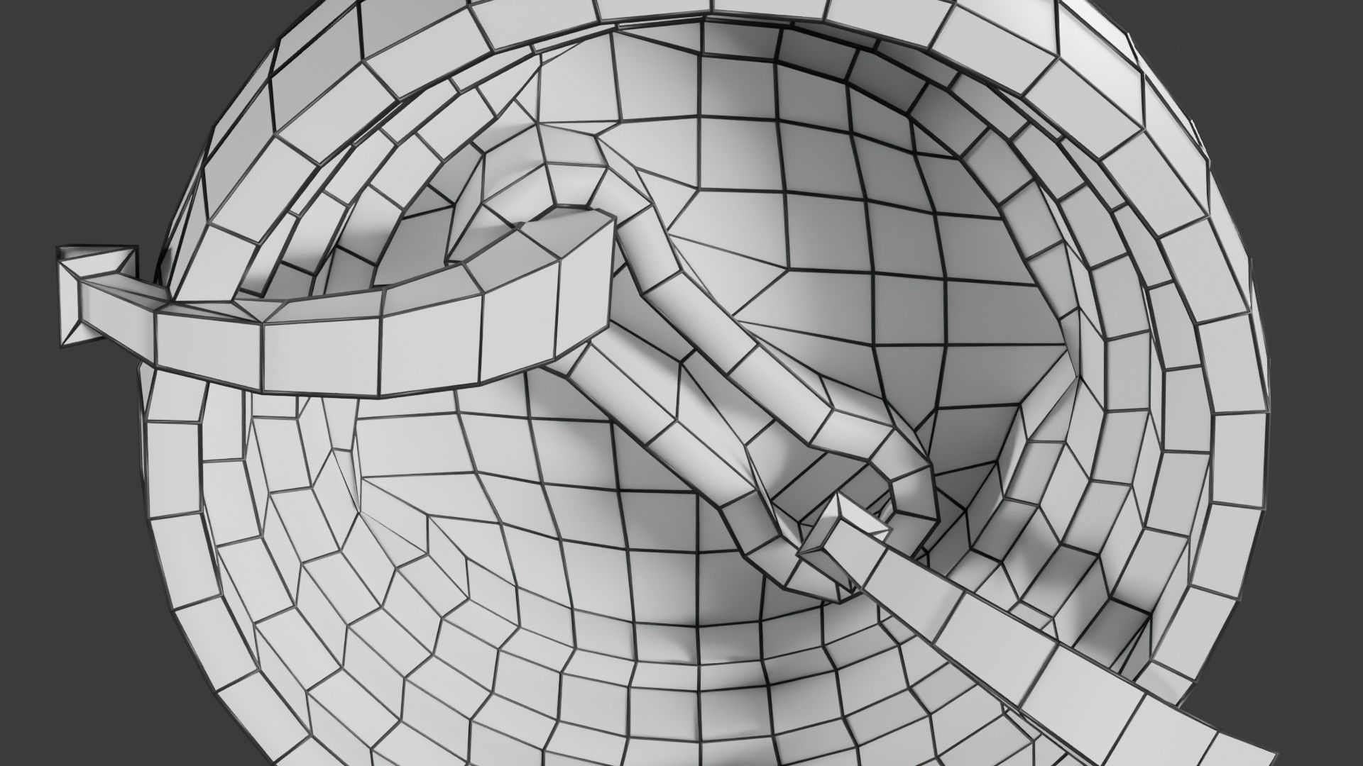 Respiratory Lung Gas Exchange Schematic Low-poly 3D model_21