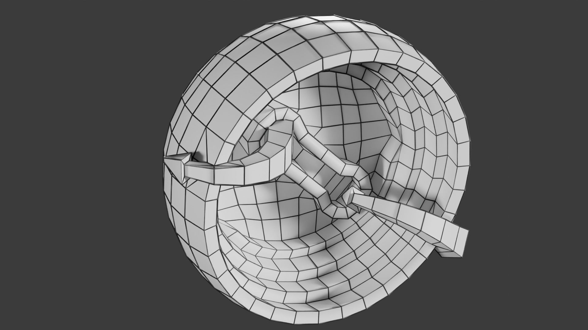 Respiratory Lung Gas Exchange Schematic Low-poly 3D model_19