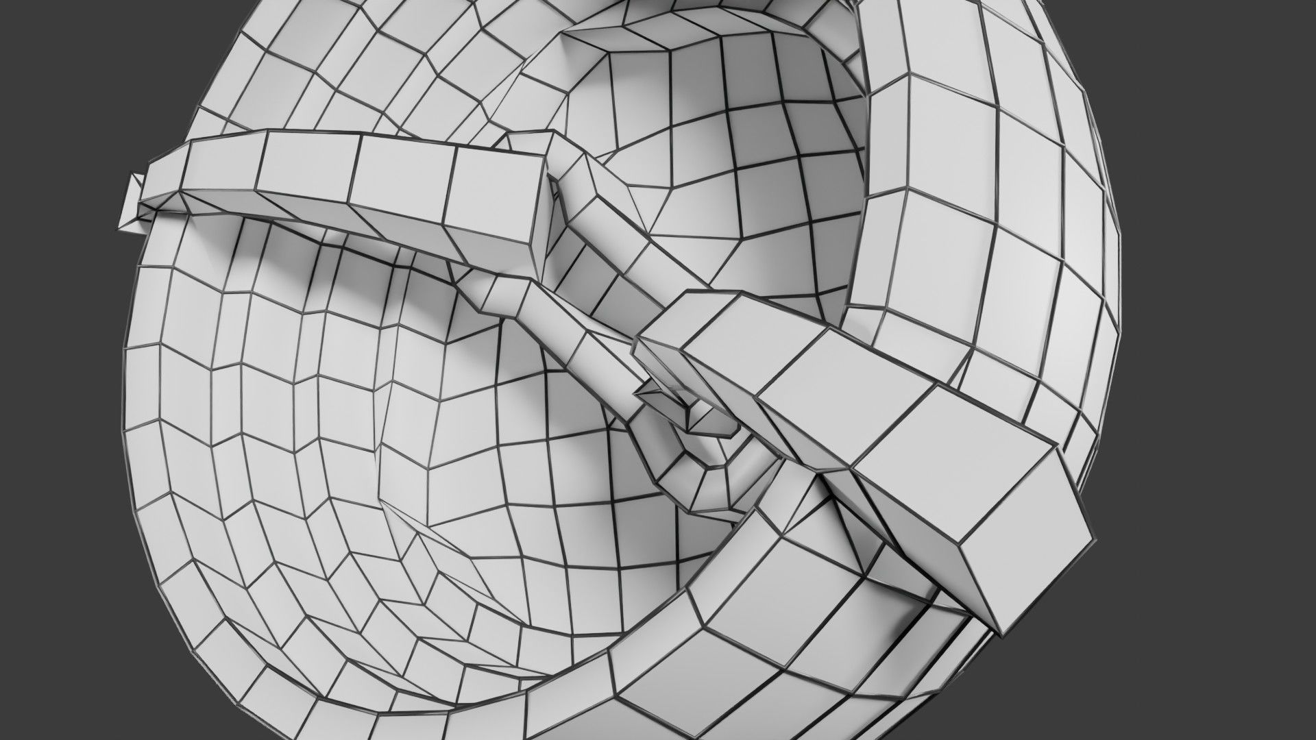 Respiratory Lung Gas Exchange Schematic Low-poly 3D model_25
