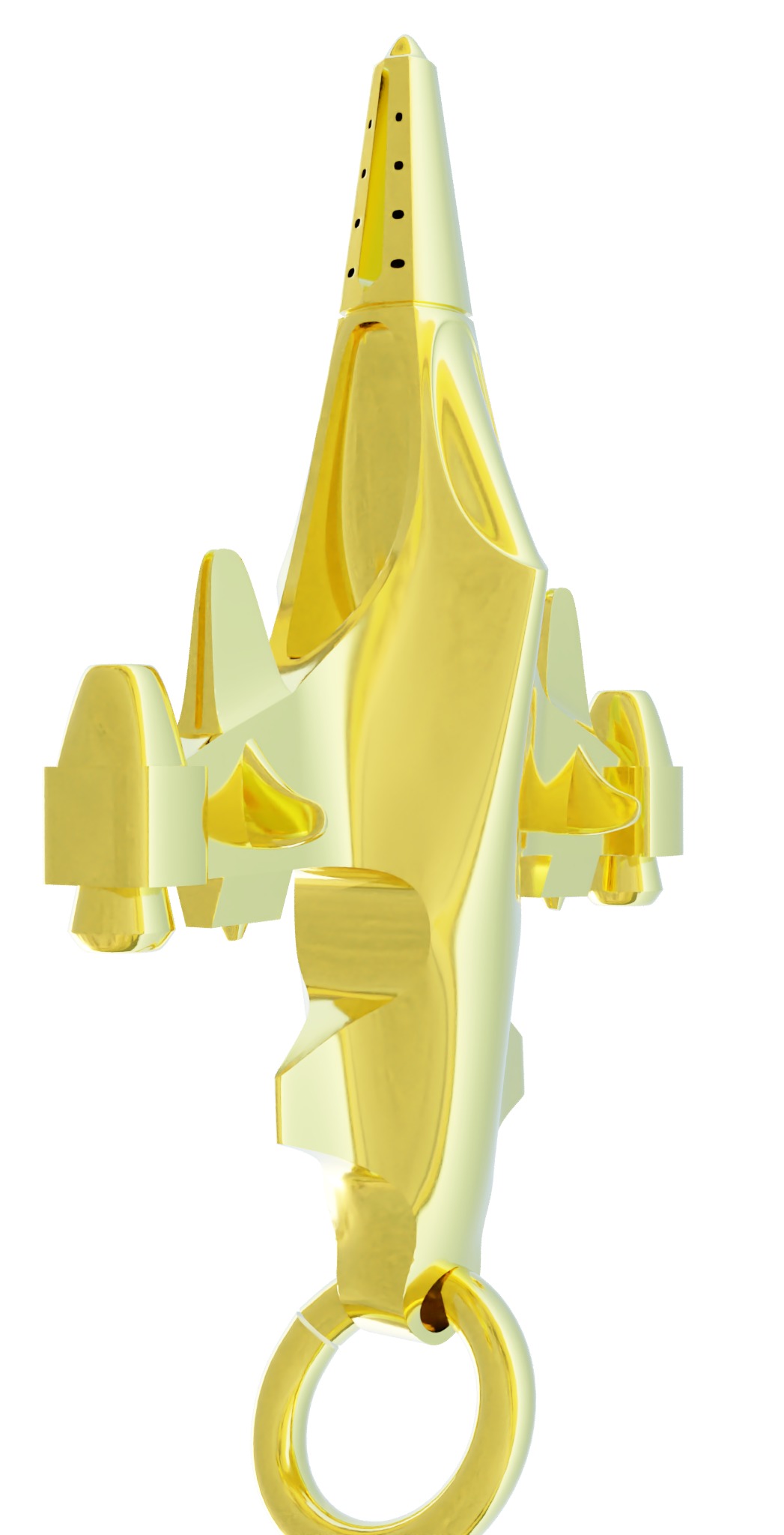 Sukhoi Su-35S Fighter jet gold pendant 3D print models 3D print model_35