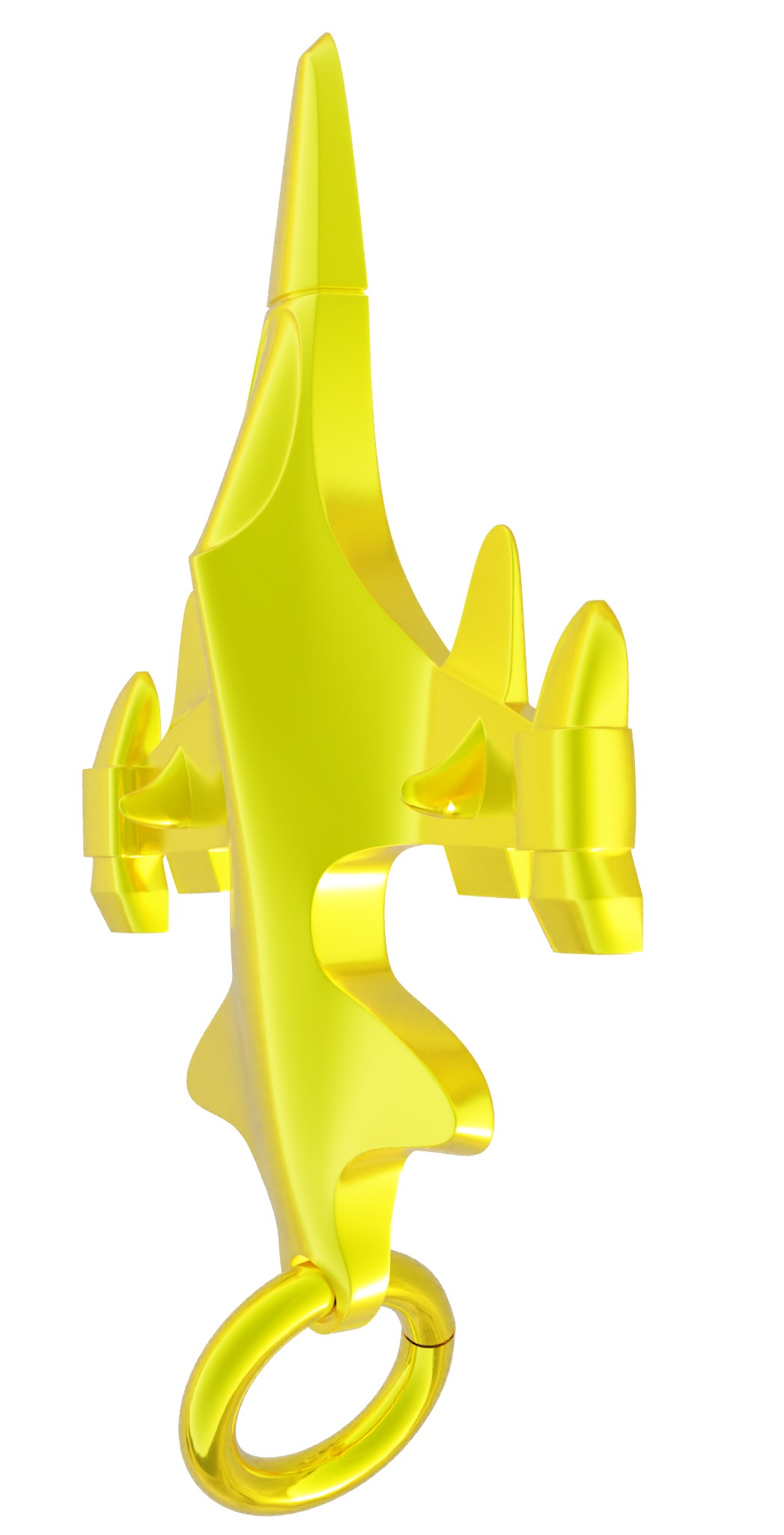 Sukhoi Su-35S Fighter jet gold pendant 3D print models 3D print model_16