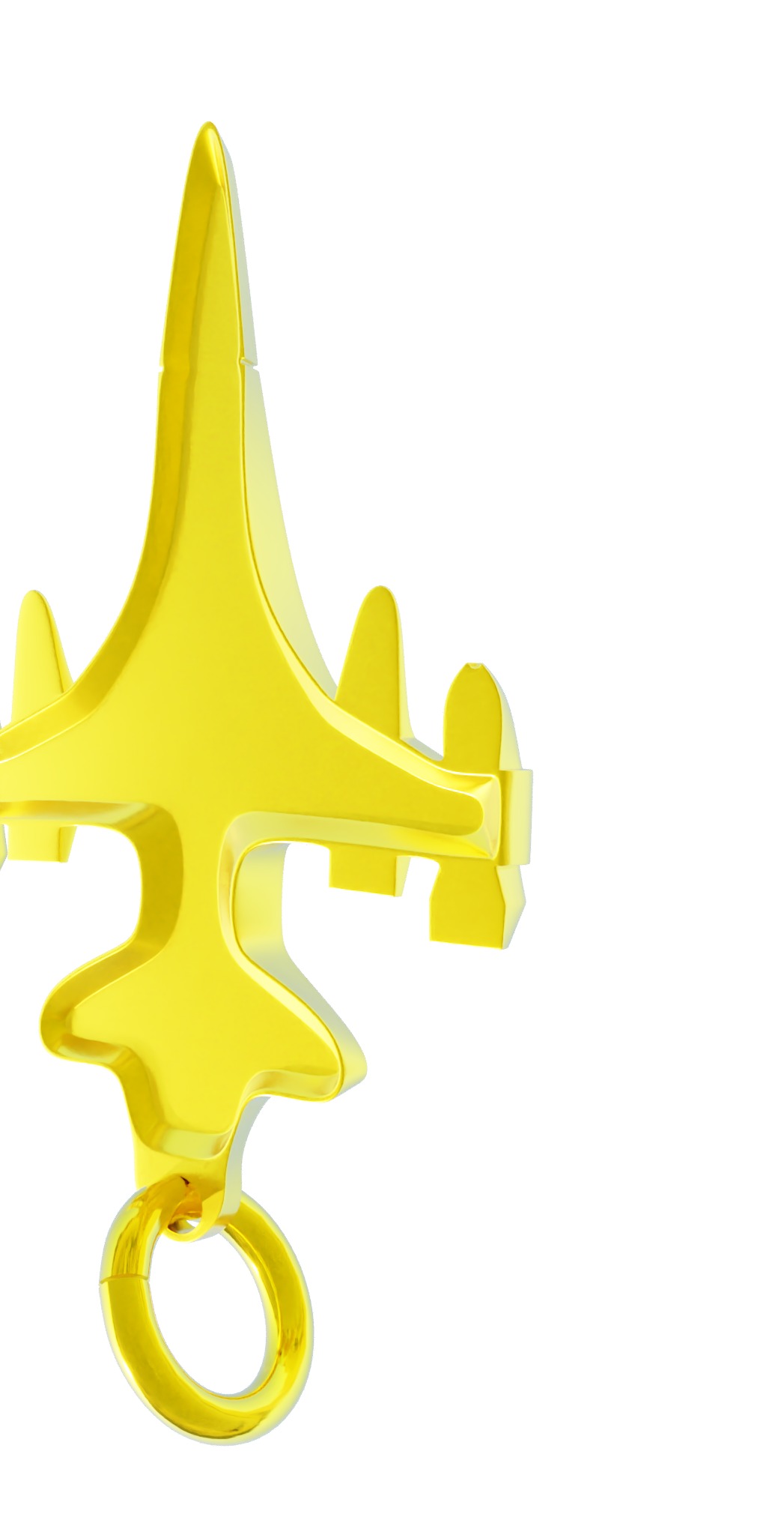 Sukhoi Su-35S Fighter jet gold pendant 3D print models 3D print model_19