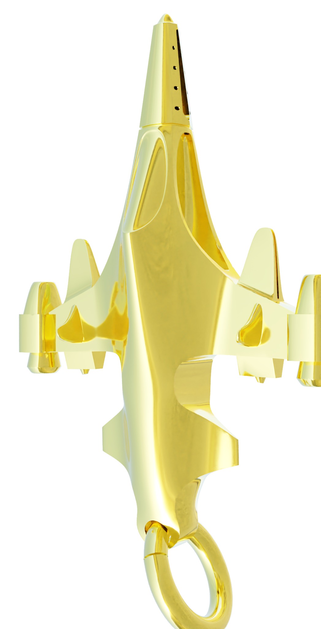 Sukhoi Su-35S Fighter jet gold pendant 3D print models 3D print model_29