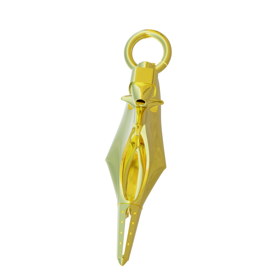 Sukhoi Su-35S Fighter jet gold pendant 3D print models 3D print model_3