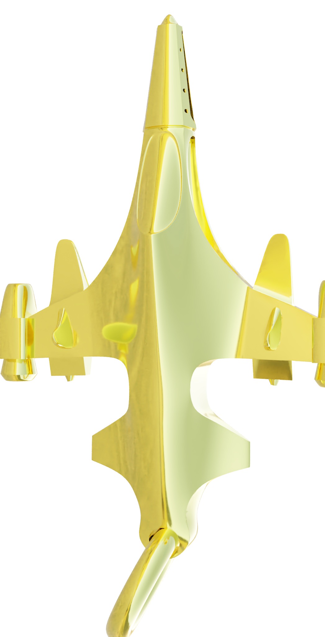 Sukhoi Su-35S Fighter jet gold pendant 3D print models 3D print model_32