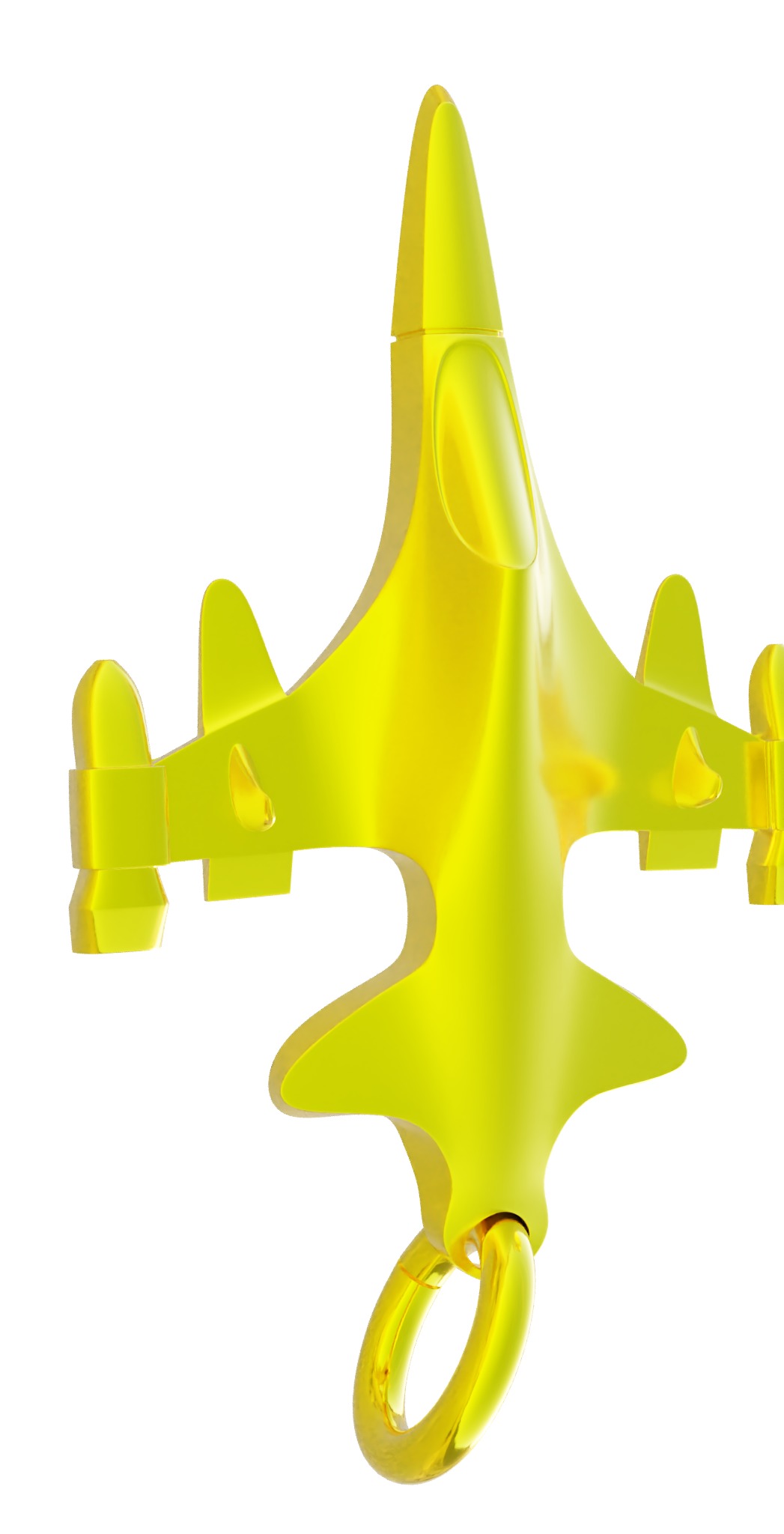 Sukhoi Su-35S Fighter jet gold pendant 3D print models 3D print model_24
