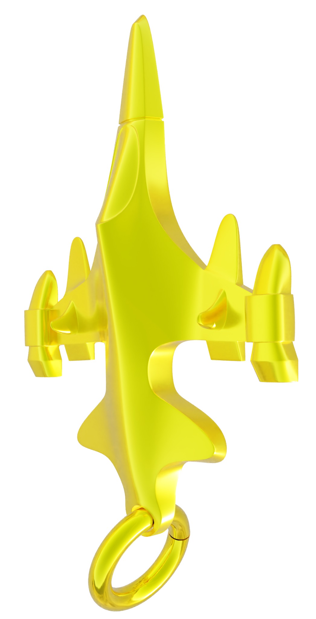Sukhoi Su-35S Fighter jet gold pendant 3D print models 3D print model_21