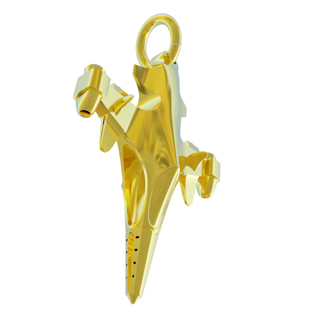 Sukhoi Su-35S Fighter jet gold pendant 3D print models 3D print model_2