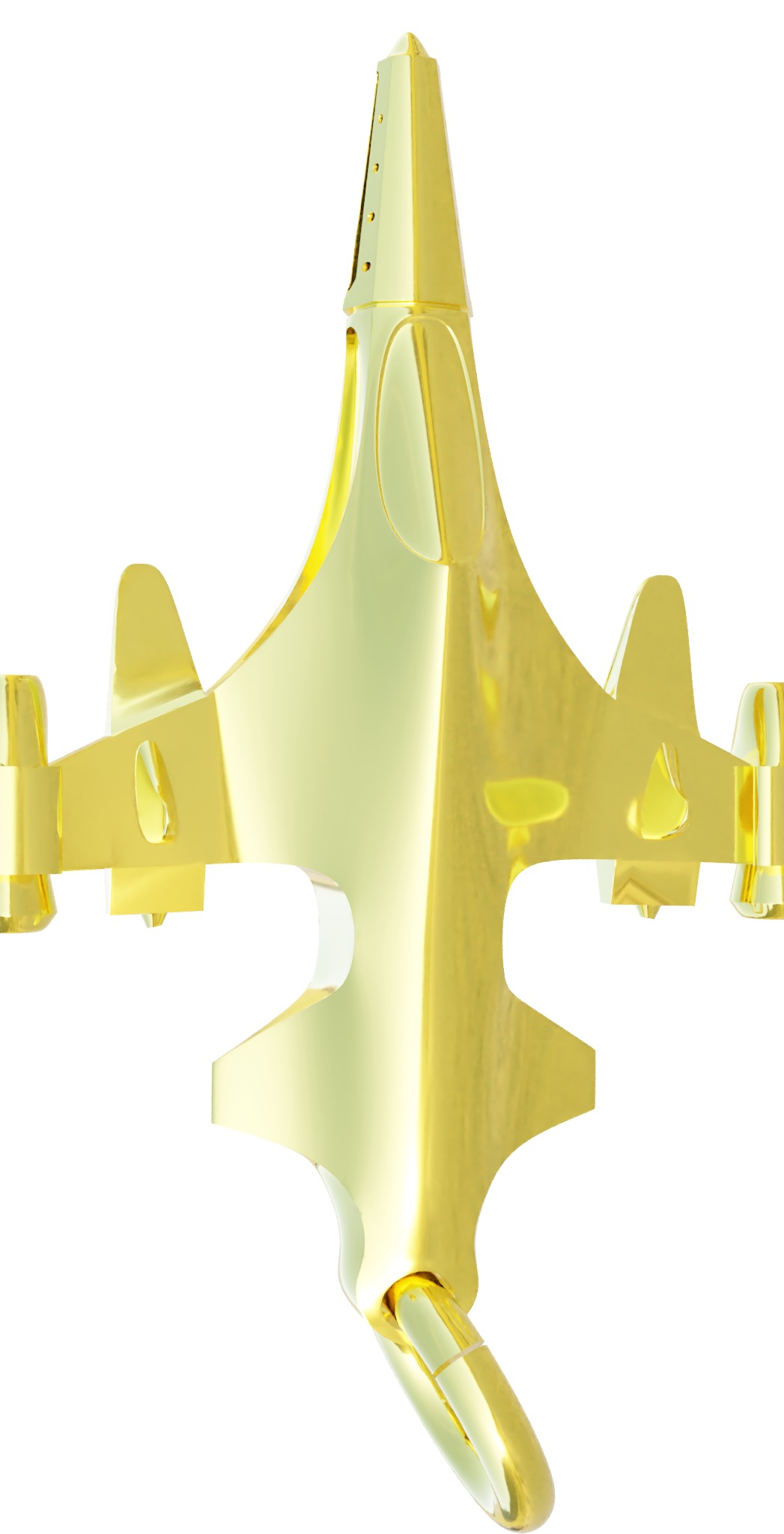 Sukhoi Su-35S Fighter jet gold pendant 3D print models 3D print model_27