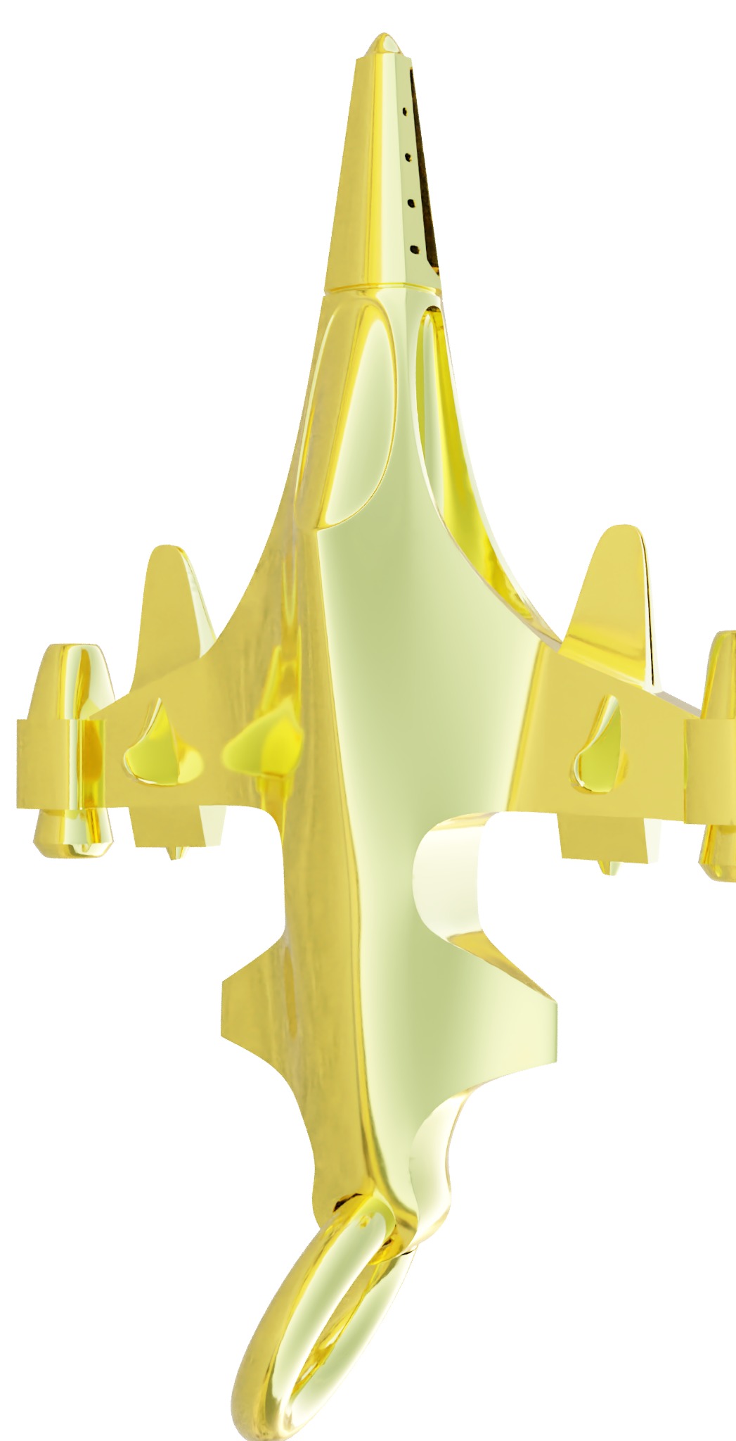 Sukhoi Su-35S Fighter jet gold pendant 3D print models 3D print model_30