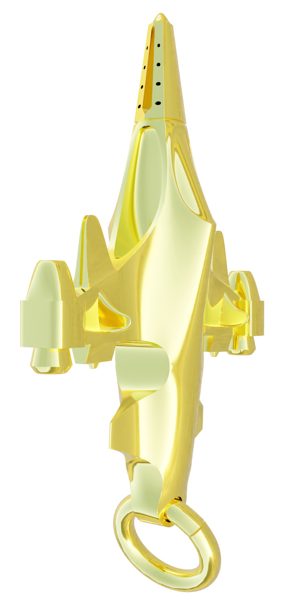 Sukhoi Su-35S Fighter jet gold pendant 3D print models 3D print model_34