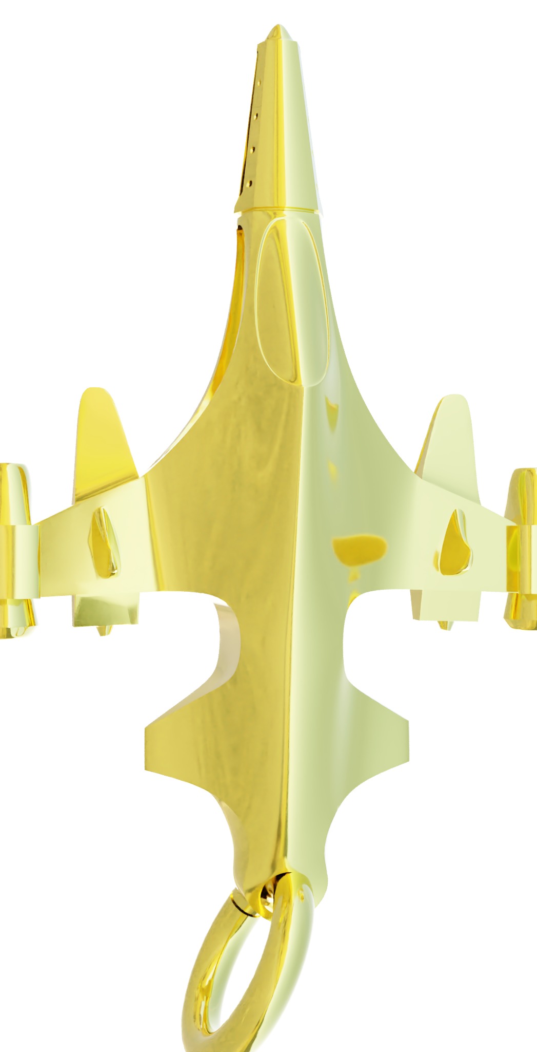 Sukhoi Su-35S Fighter jet gold pendant 3D print models 3D print model_28