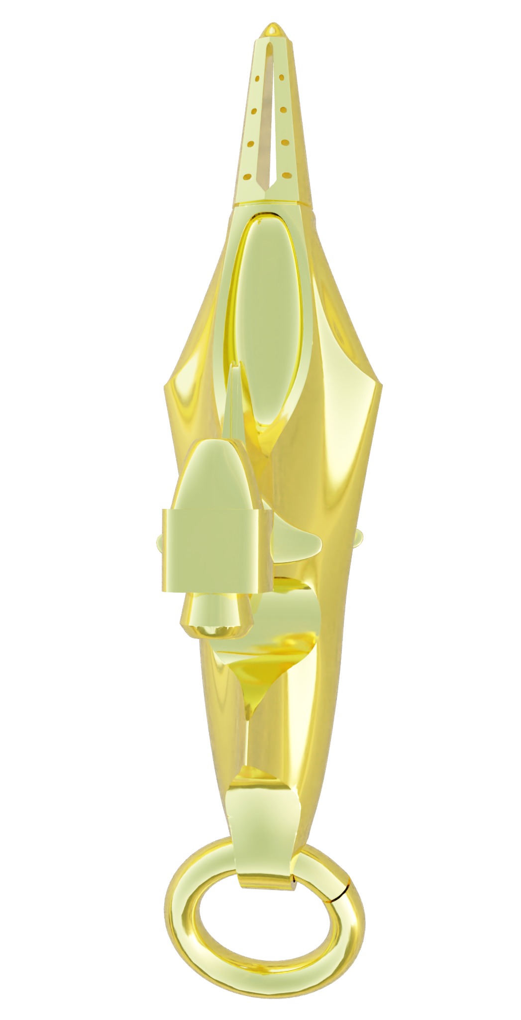 Sukhoi Su-35S Fighter jet gold pendant 3D print models 3D print model_26