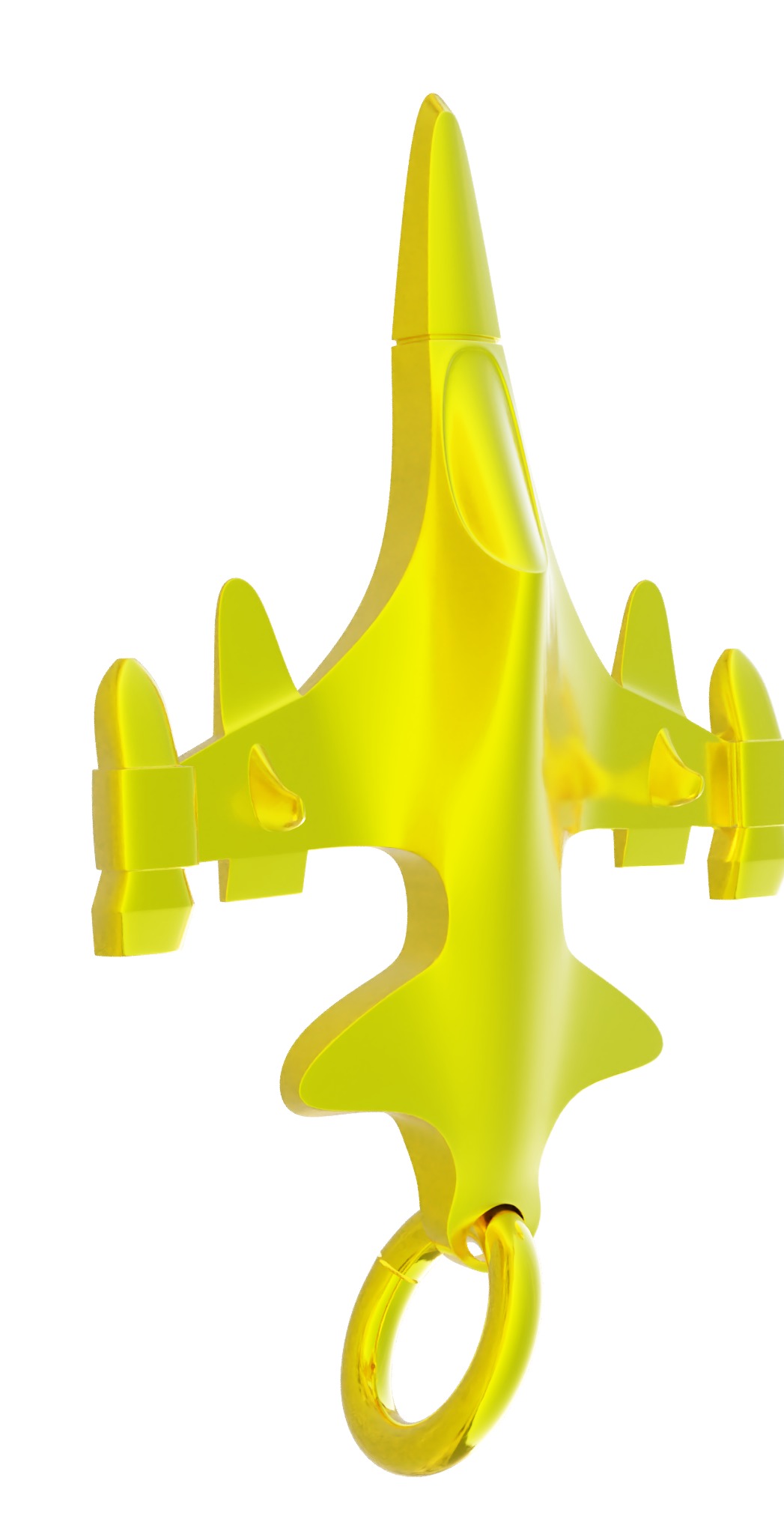 Sukhoi Su-35S Fighter jet gold pendant 3D print models 3D print model_23